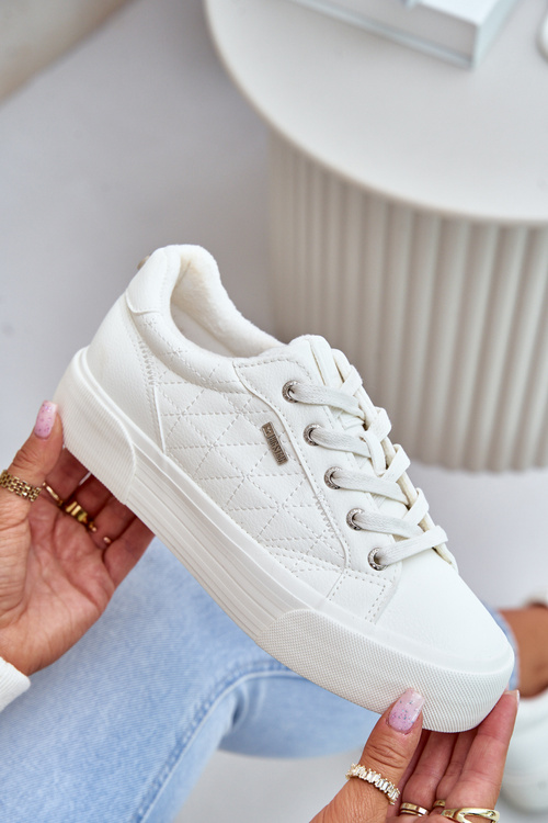 Жіночі кросівки на платформі утеплені Big Star OO274A464 білі