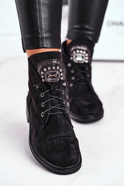 Жіночі високі чоботи теплі замшеві чорні Hondus