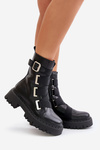 Шкіряні жіночі ботильйони утеплені Big Star OO274A256 Чорні