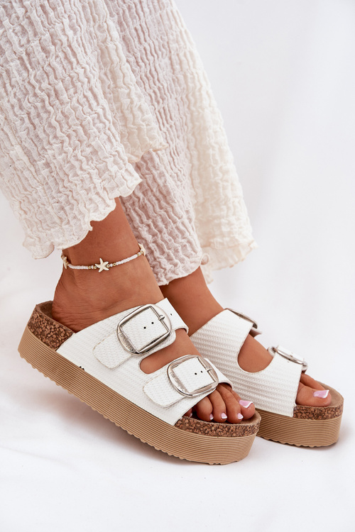 Жіночі Сандалі На Платформі З Пряжками Lee Cooper LCW-25-35-3496L Білі