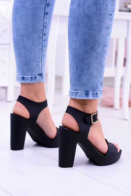 Жіночі гумові босоніжки на шпильці Meliski Viene