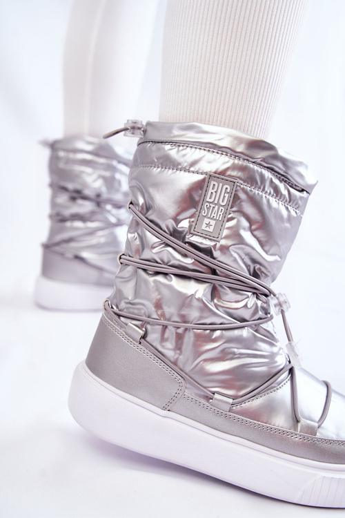 Чоботи жіночі утеплені Big Star KK274195 Silver