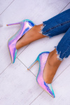 Lu Boo Pink Iridescent Mylenn Stilettos