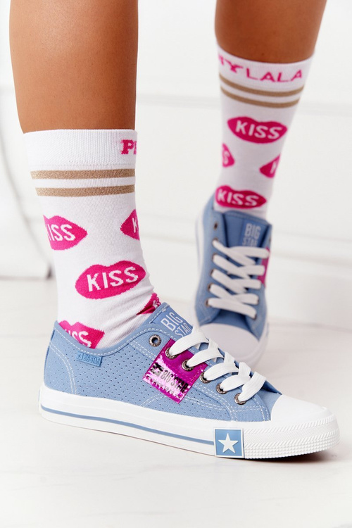 Ажурні жіночі кросівки BIG STAR FF274037 Сині