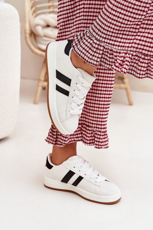 Жіноче Спортивне Взуття З Еко Шкіри Білі Ravina