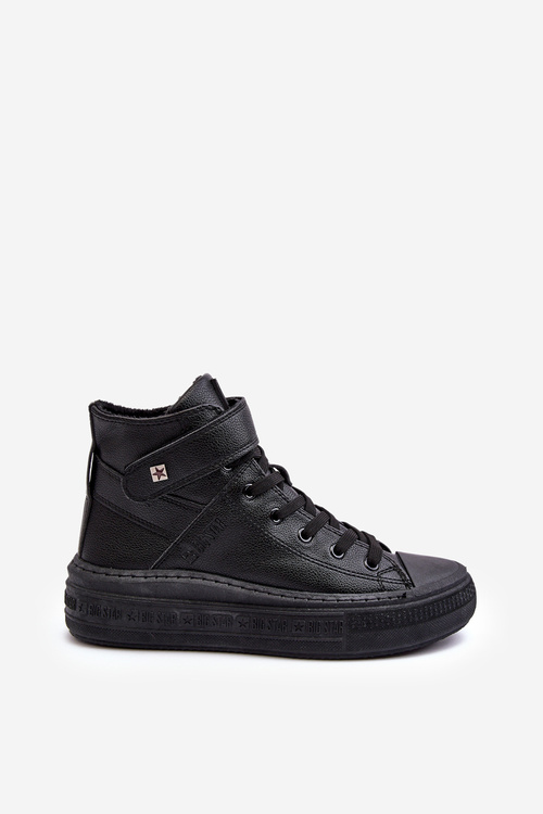 Жіночі кросівки на платформі з підкладкою Чорні Big Star MM274008