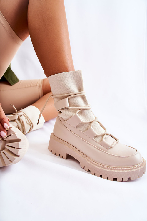 Чоботи жіночі робочі з носком бежеві Fallor