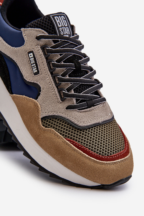 Чоловічі кросівки Big Star NN174320 Memory Foam System Beige-Blue