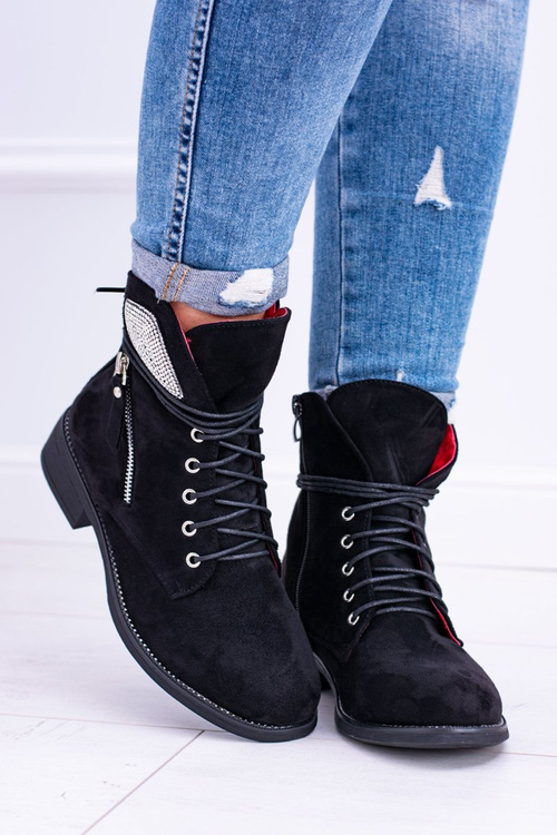 Жіночі утеплені чоботи на блискавці Паєтки Замша Кортіна