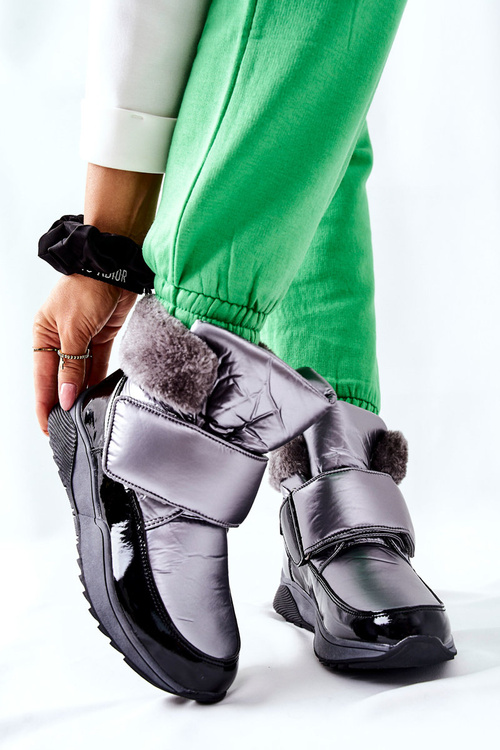 Жіночі зимові черевики сірі Evamia