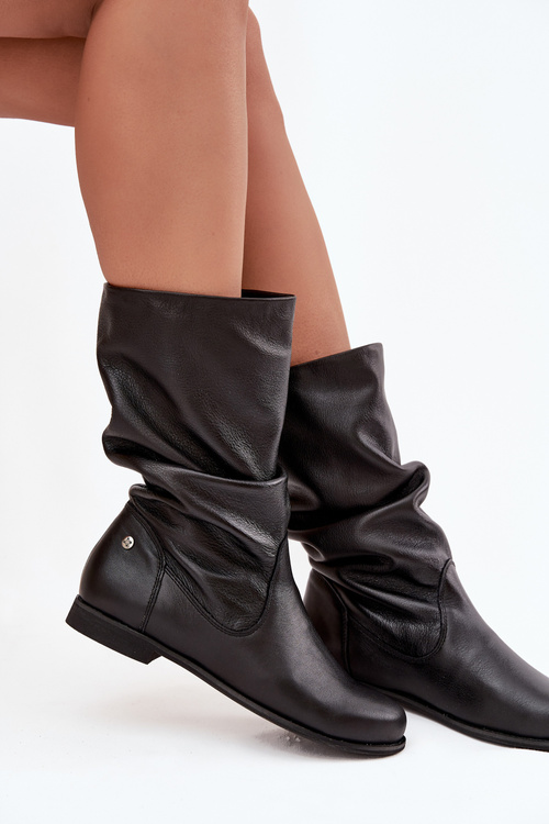 Жіночі шкіряні чоботи Maciejka 05057-20 чорні