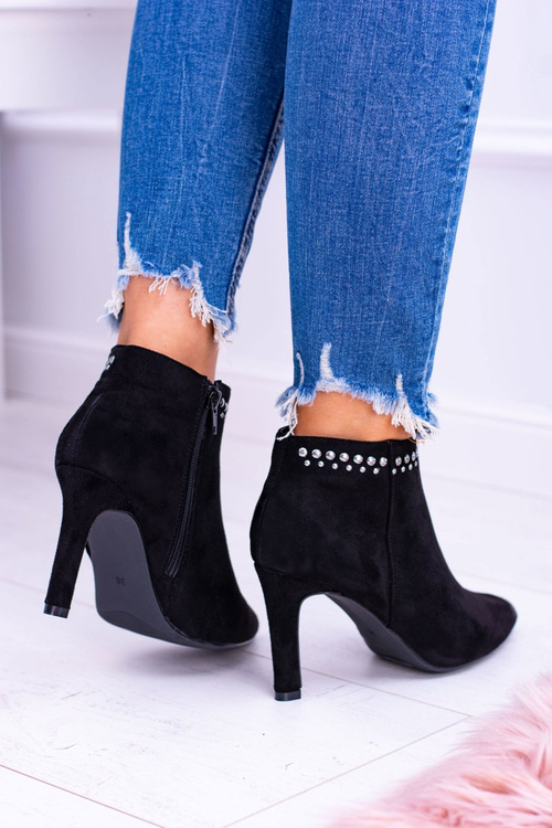 Жіночі чорні чоботи на шпильці Nity Bemi