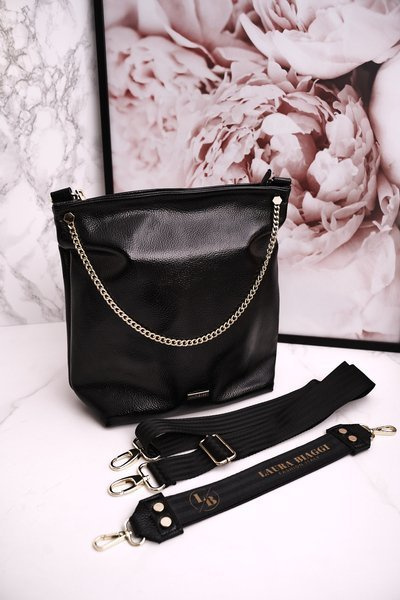 Жіноча сумочка зі знімними лямками LAURA BIAGGI Patent Black