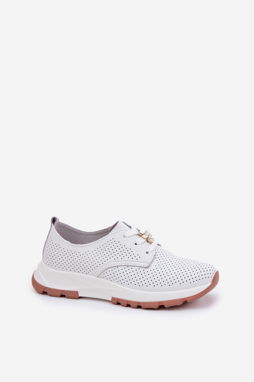 Шкіряні Жіночі Напівчеревики З Кліпсою Artiker 54C1810 Білі