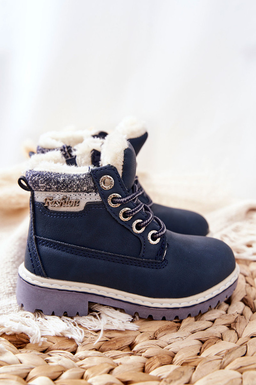 Дитячі утеплені чоботи з хутром Navy Estee