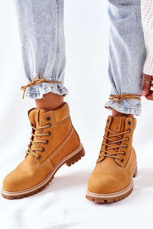 Жіночі шкіряні туристичні черевики Big Star II274447 Camel