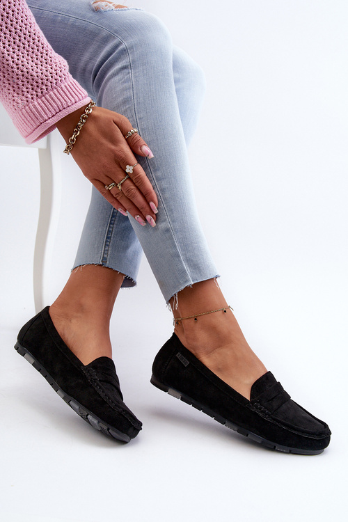 Жіночі лофери з еко-замші Big Star NN274929 Memory Foam System Black