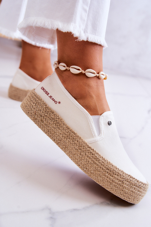 Жіночі еспадрільї на платформі Cross Jeans JJ2R4013C білі
