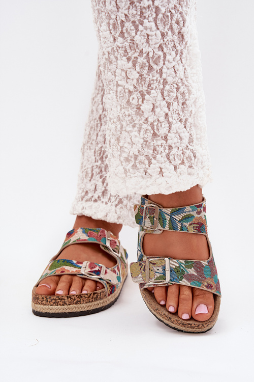 Візерункові Жіночі Сандалі На Корковій Платформі З Пряжками Lee Cooper LCW-25-35-3480L Багатоколірні