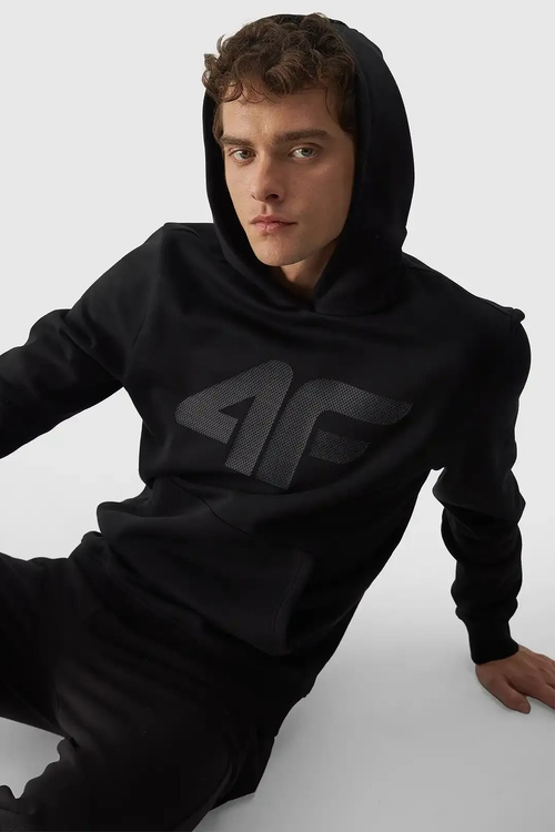 Чоловічий пуловер з капюшоном чорний 4FWMM00TSWSM1464-20S