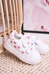 Дитяче спортивне взуття на LED підошві біло-рожевий бумер