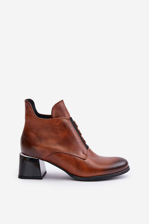 Теплі коричневі шкіряні ботильйони Zazoo 60504
