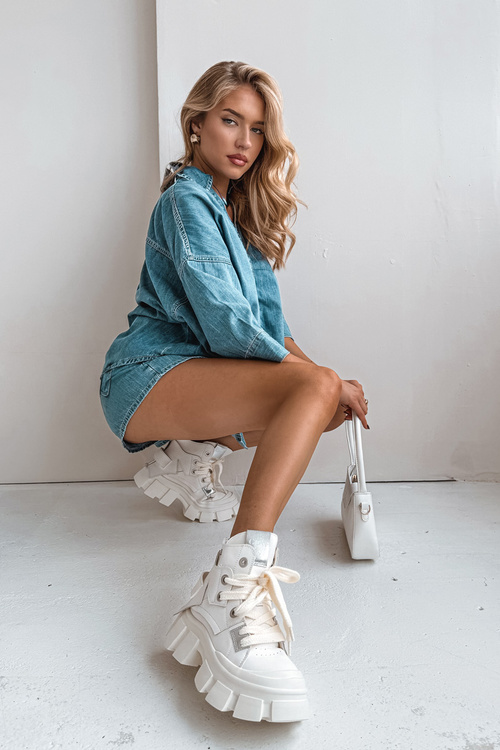 Шкіряні утеплені спортивні чоботи GOE SS2N4055 Білі