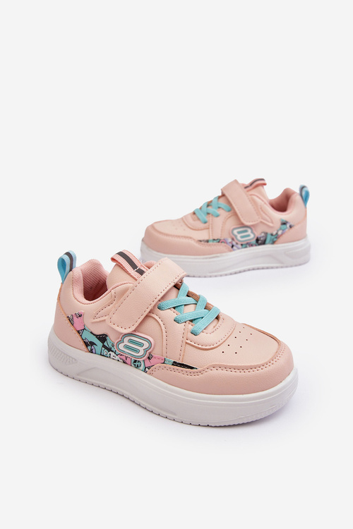 Дитяче спортивне взуття на липучці Lucila рожевого кольору