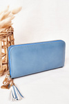 Великий жіночий гаманець з підвіскою синій