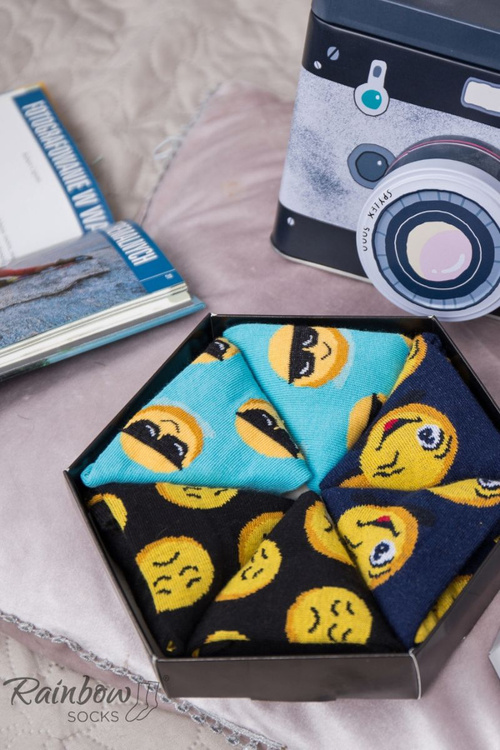 Веселка Шкарпетки Смайли Смайл Смуток Розумний 3 Пари