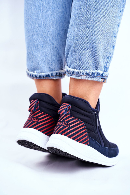 Жіночі зимові черевики Big Star Navy Blue GG274471
