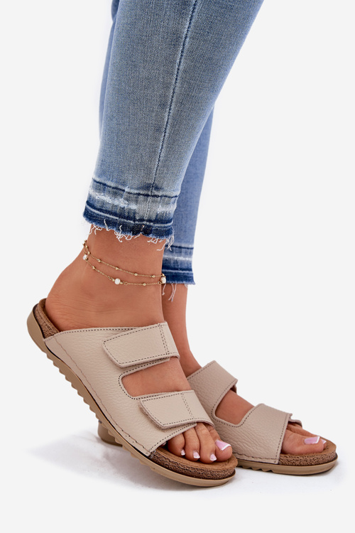 Шкіряні Жіночі Сандалі Inblu Бежеві AA0005GU