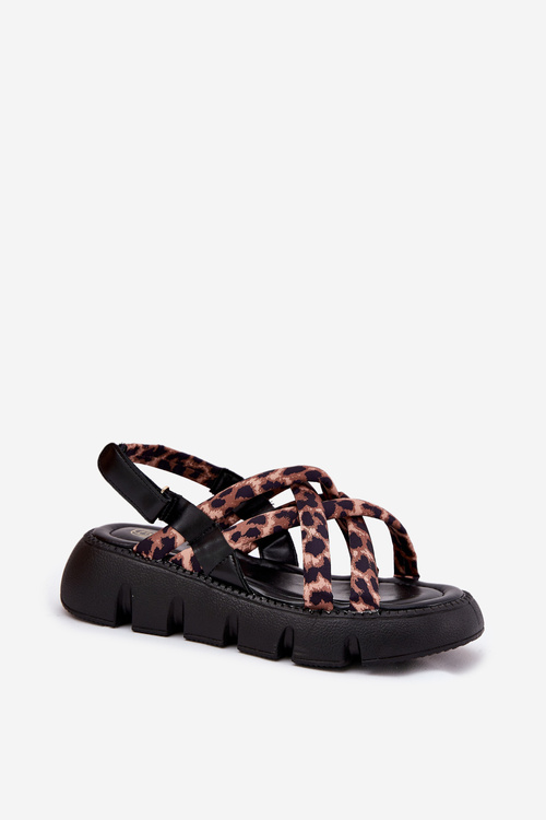 Жіночі Сандалі На Платформі З Ремінцями Леопардові Филаміра