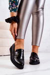 Лаковані мокасини на танкетці La.Fi Black Alannah