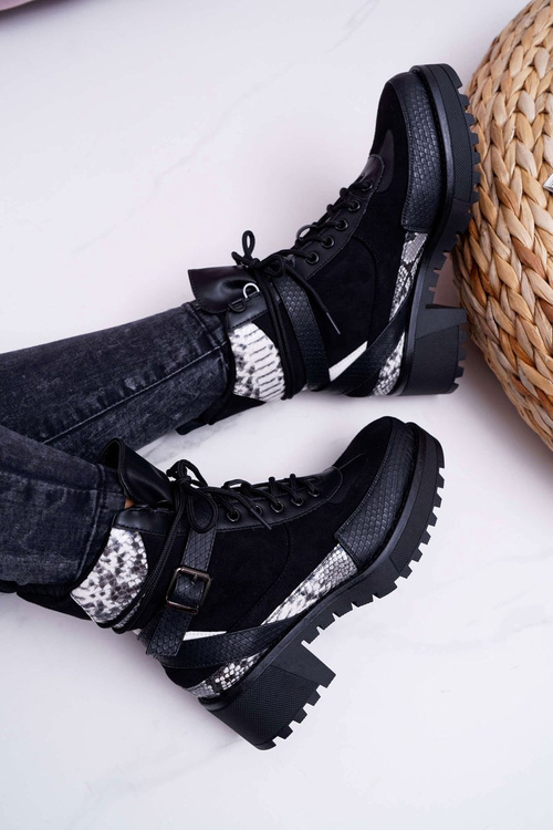 Жіночі високі чоботи Snake Trappers Black Nemtere