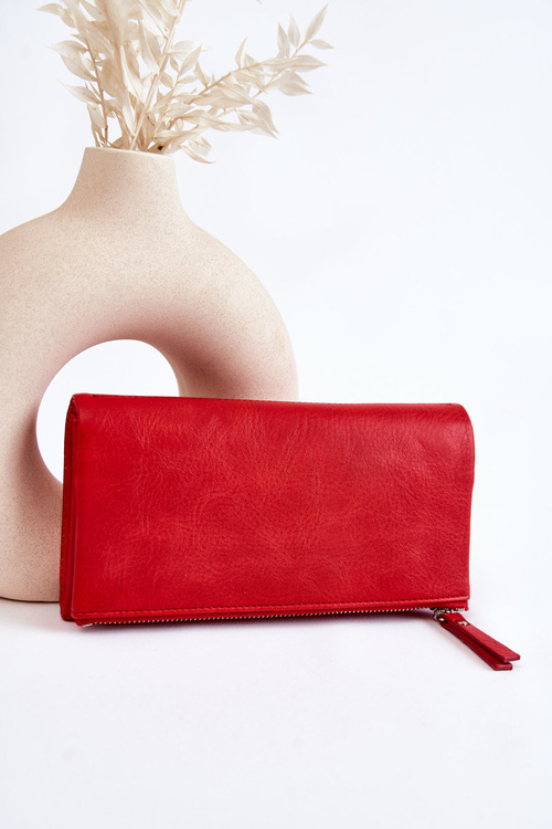 Жіночий великий гаманець на магніті Red Connes