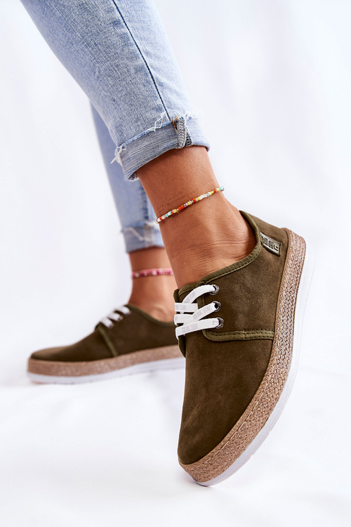 Жіночі низькі кросівки Memory Foam System Big Star KK276007 Хакі