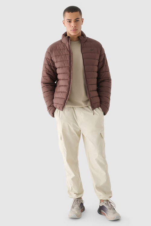 Чоловічий пуховик із синтетичним наповнювачем Коричневий 4F 4FWAW24TDJAM483-80S