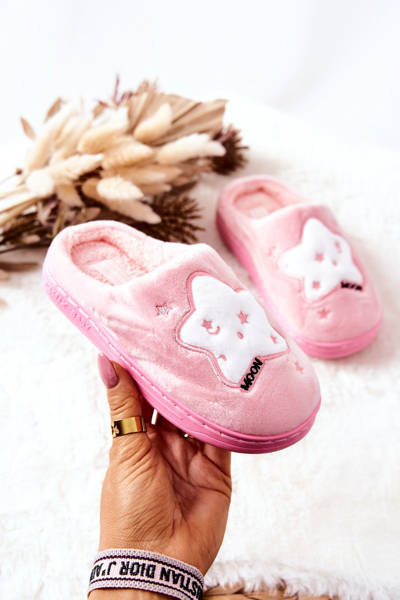 Дитячі ватні тапочки Stars Light Pink Nelli