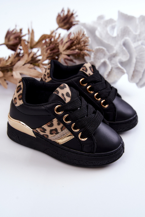 Шкіряне спортивне взуття Leopard Black Trixie