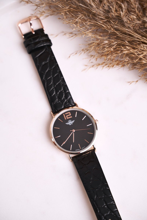 Жіночий годинник Michael John Black Rose Gold Dora