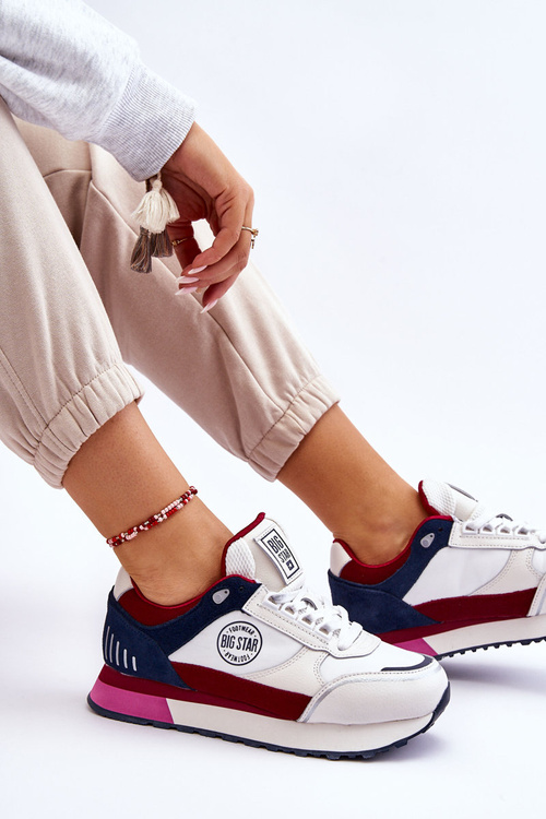 Шкіряні кросівки Memory Foam System Big Star LL274369 White-Red