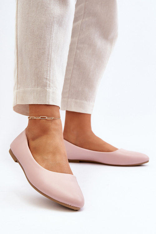 Жіночі балетки з екошкіри рожеві Tindomiel