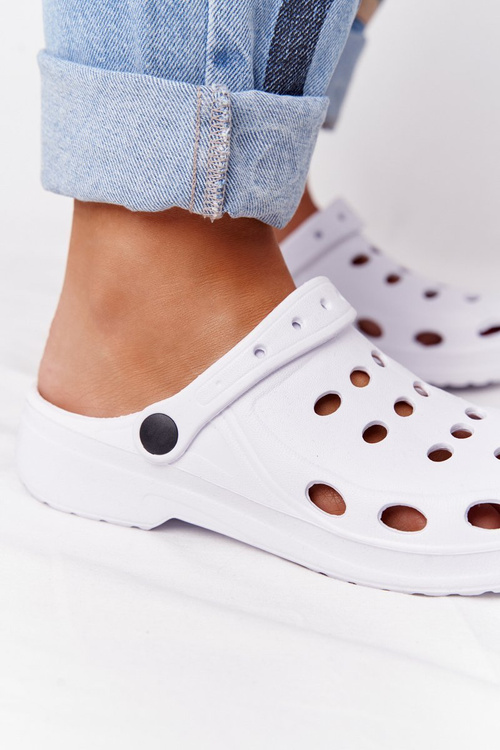 Жіночі білі пінопластові шльопанці EVA в крапки