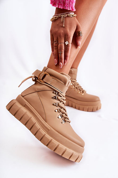 Модні жіночі ботильйони бежеві La Blanca