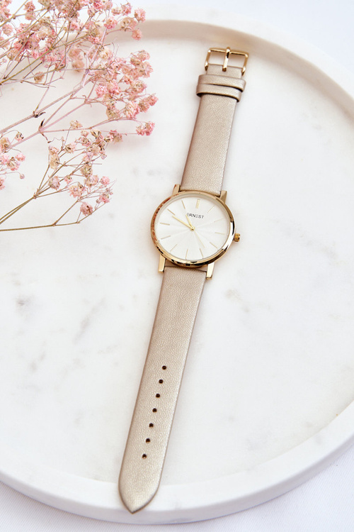 Жіночий годинник із золотим корпусом Ernest Golden Vega