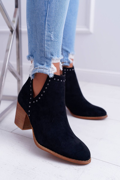 Жіночі чоботи на шпильці з вирізами Black ManiMani