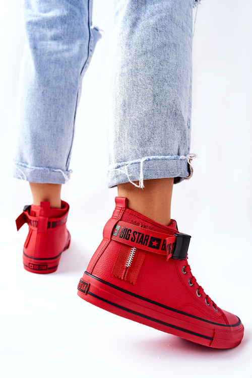 Кросівки на високих підборах Big Star GG274028 Червоні