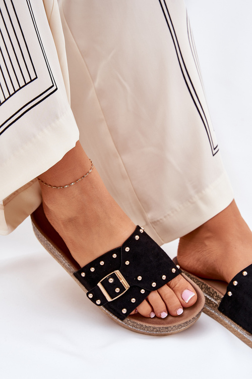 Жіночі Сандалі На Платформі З Пряжкою Та Шипами Чорні Nusithia