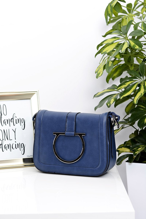 Жіноча темно-синя сумочка через плече